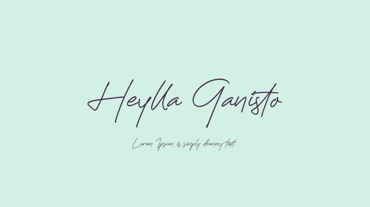 Heylla Ganisto Font