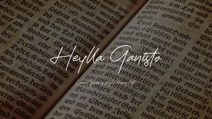 Heylla Ganisto Font