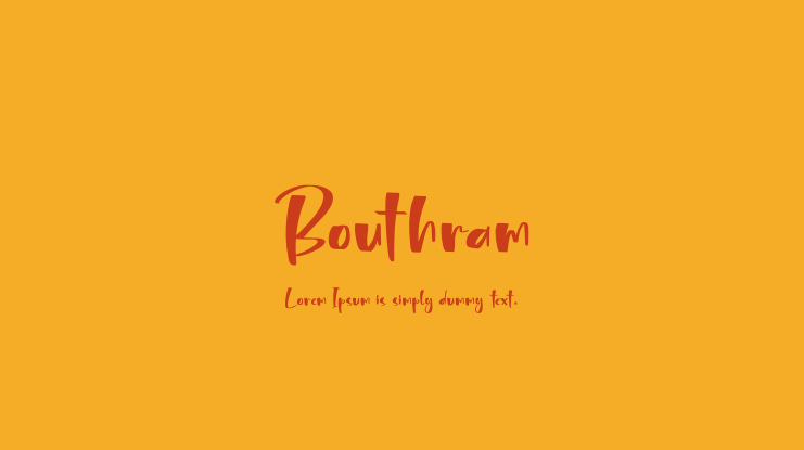 Bouthram Font