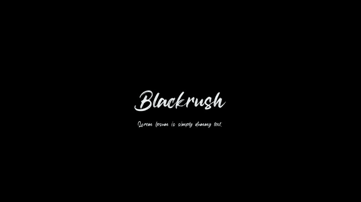 Blackrush Font