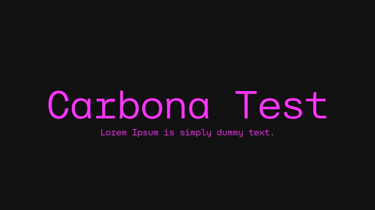 Carbona Test Font Family
