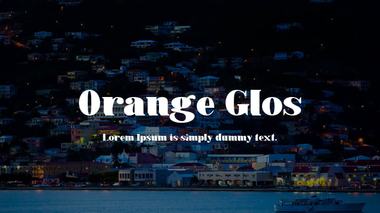 Orange Glos Font