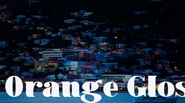 Orange Glos Font