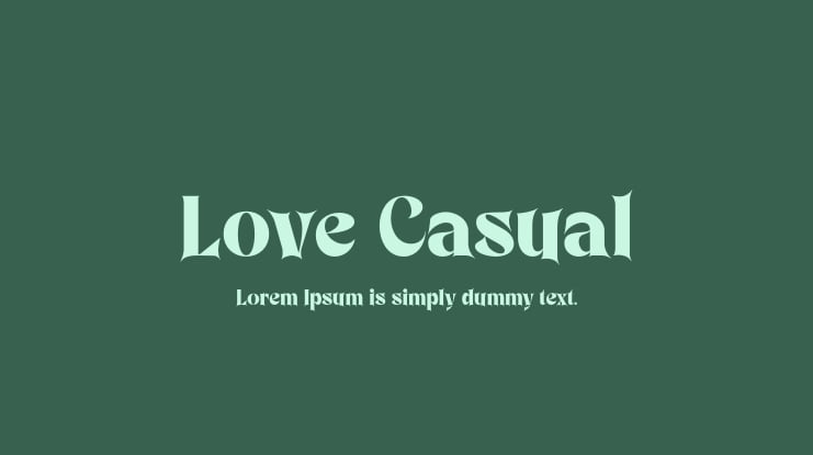 Love Casual Font