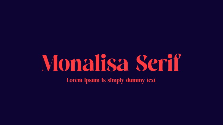 Monalisa Serif Font
