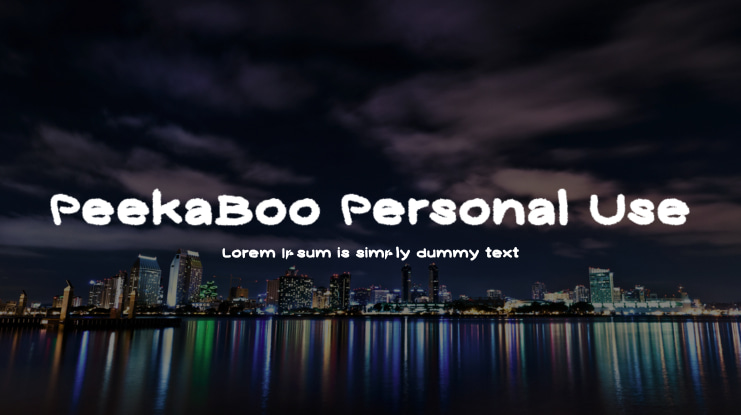 PeekaBoo Personal Use Font