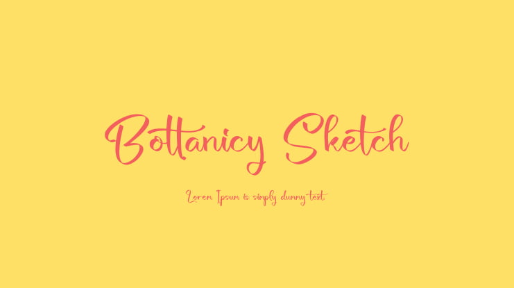 Bottanicy Sketch Font