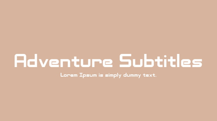 Adventure Subtitles Font