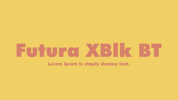 Futura XBlk BT Font