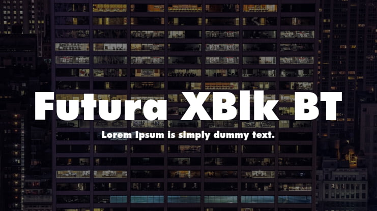 Futura XBlk BT Font