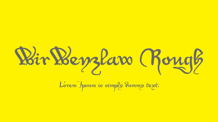 WirWenzlaw Rough Font