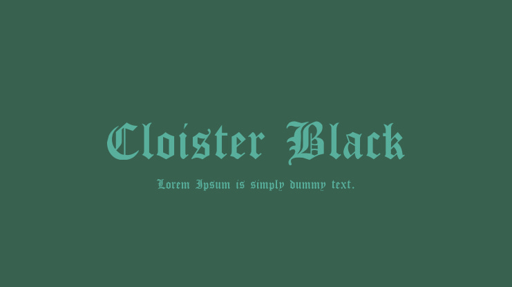 Cloister Black Font