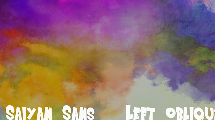 Saiyan Sans - Left Oblique Font