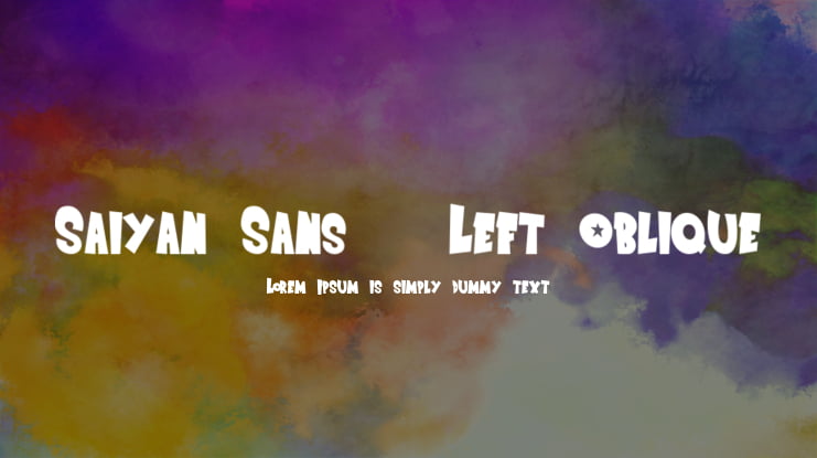 Saiyan Sans - Left Oblique Font