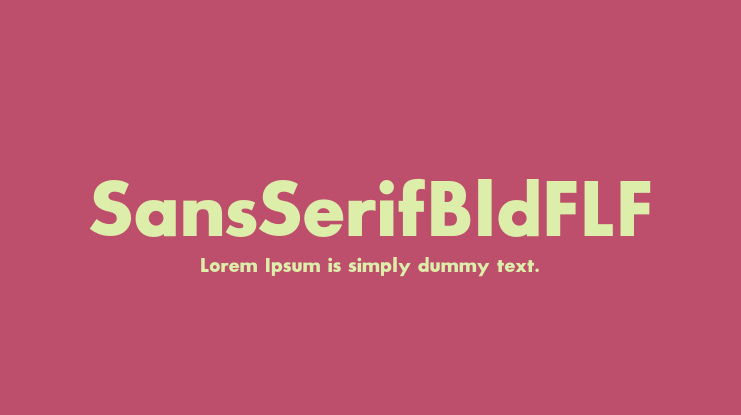 SansSerifBldFLF Font