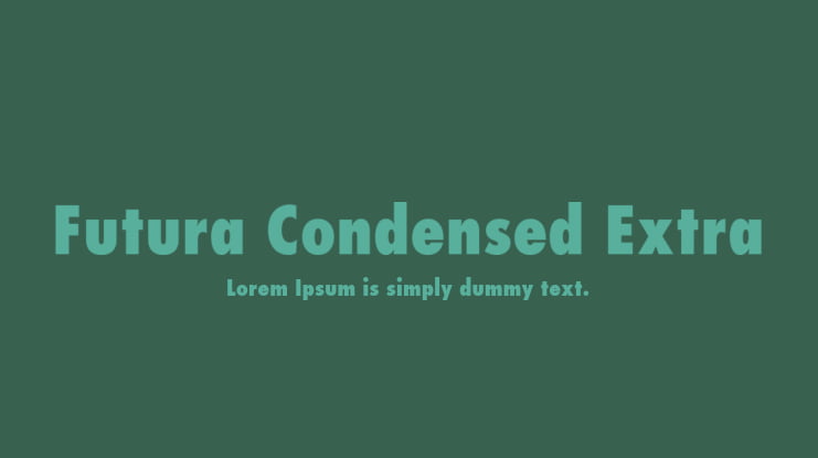 Futura Condensed Extra Font