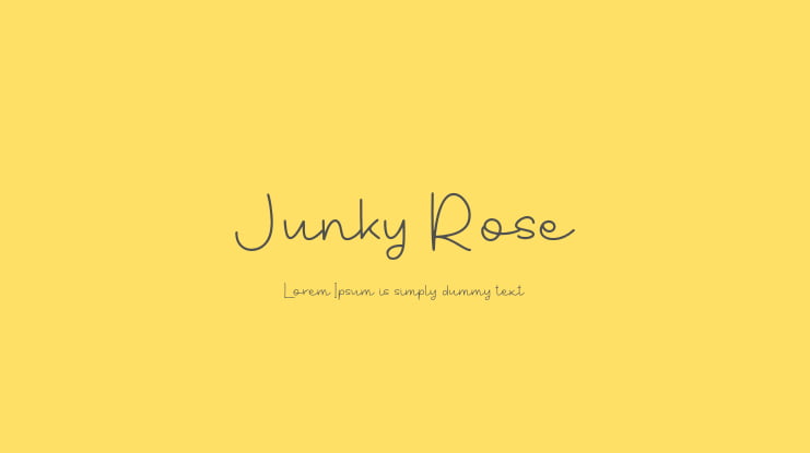 Junky Rose Font