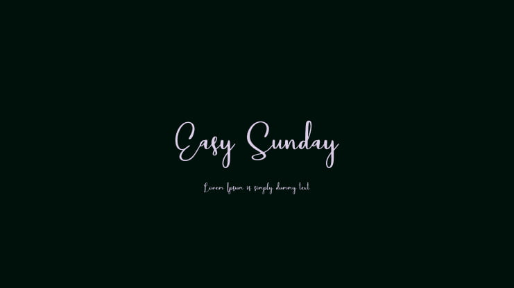 Easy Sunday Font