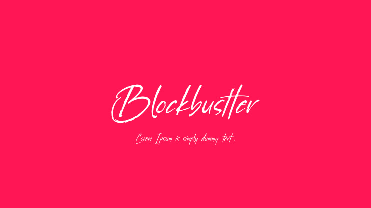 Blockbustter Font