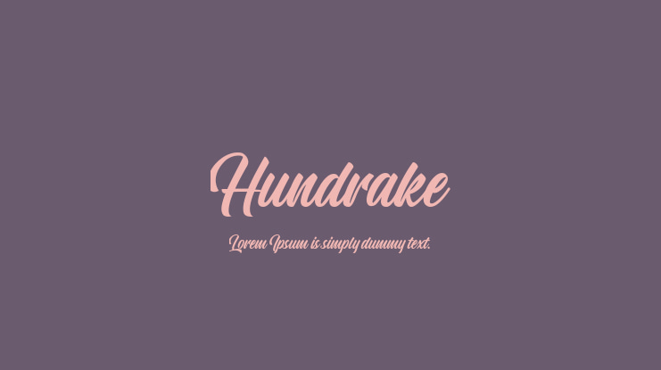 Hundrake Font