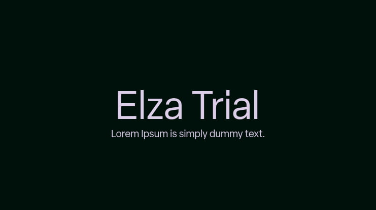 Elza Trial Font Family