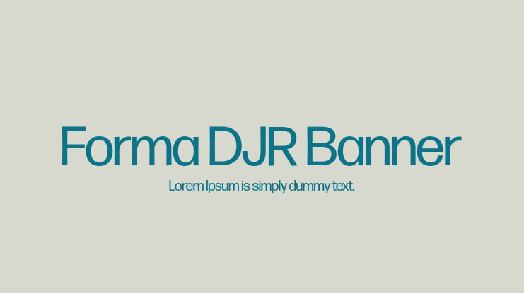 Forma DJR Banner Font Family