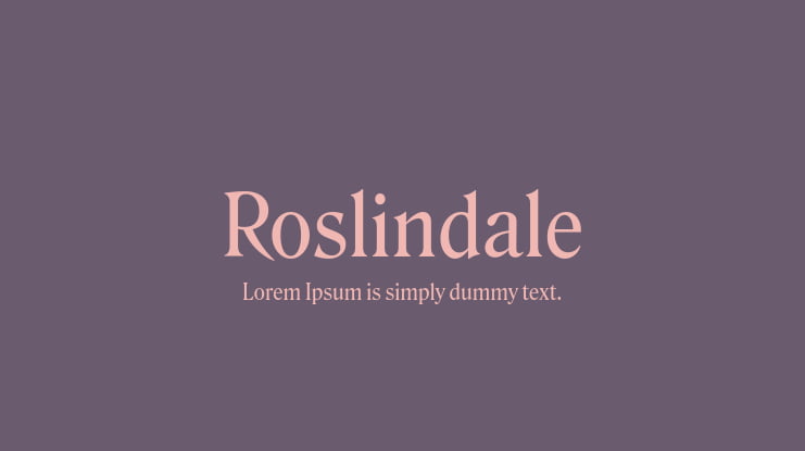 Roslindale Font Family