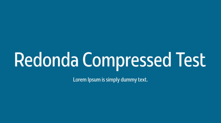 Redonda Compressed Test Font Family