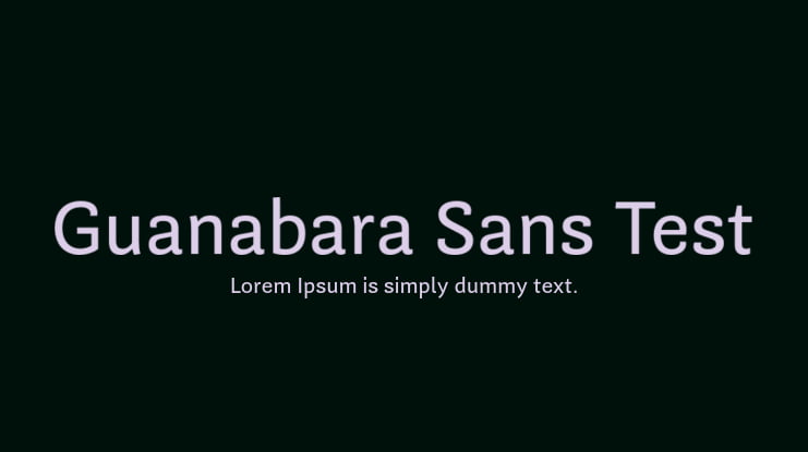 Guanabara Sans Test Font Family