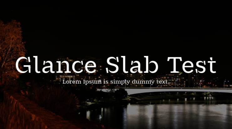 Glance Slab Test Font Family