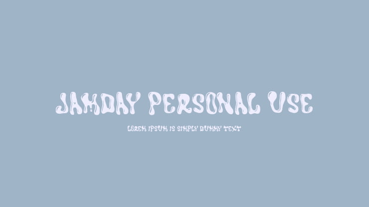 JAMDAY PERSONAL USE Font