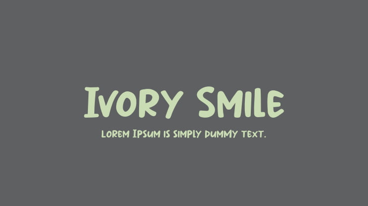 Ivory Smile Font