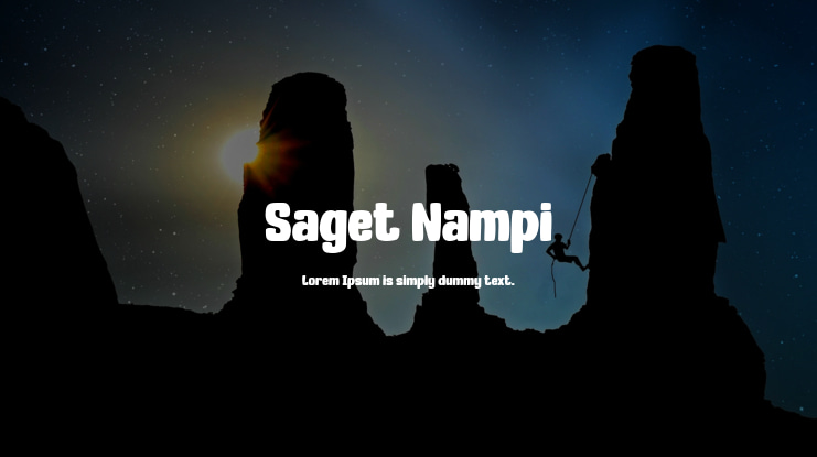Saget Nampi Font