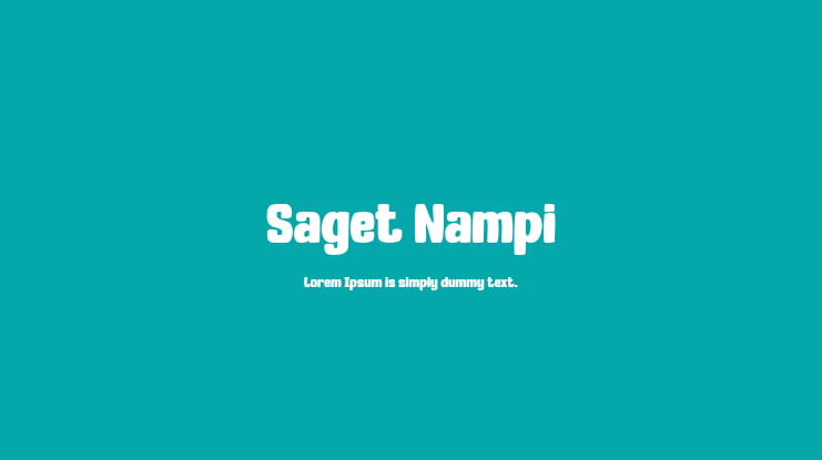 Saget Nampi Font