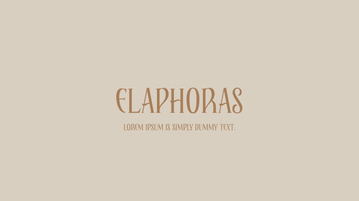 ELAPHORAS Font