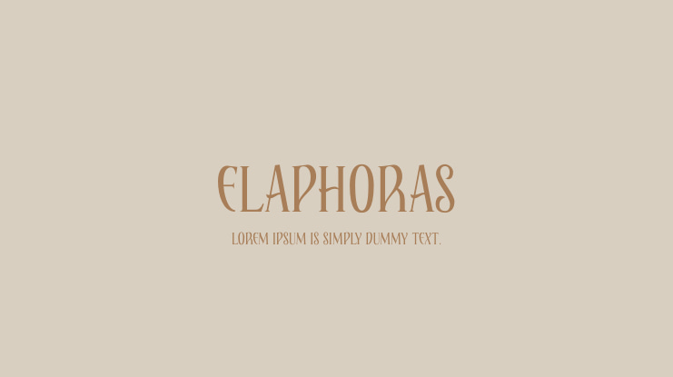 ELAPHORAS Font