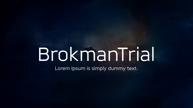 BrokmanTrial Font Family