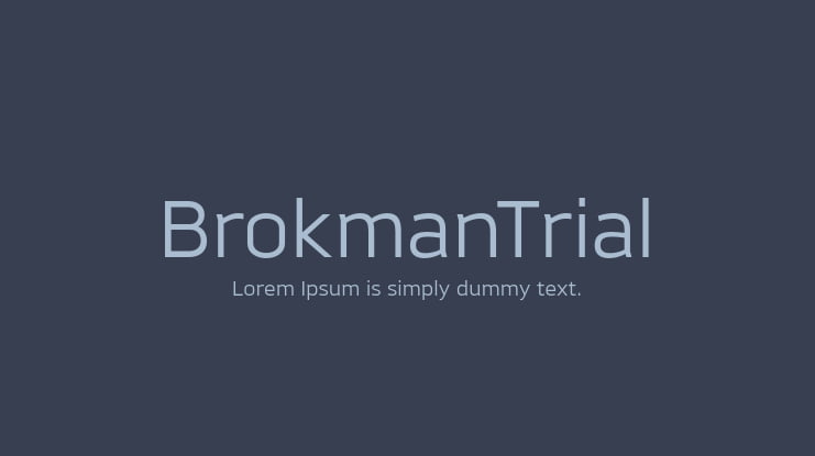 BrokmanTrial Font Family