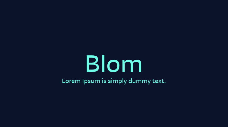 Blom Font Family