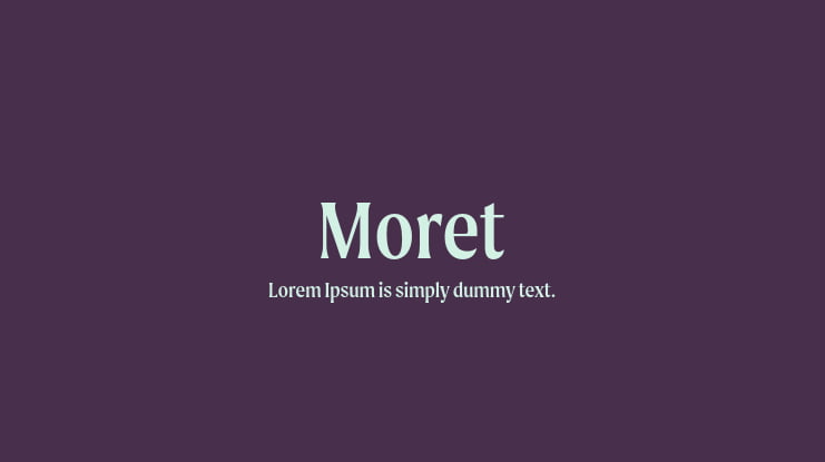 Moret Font Family