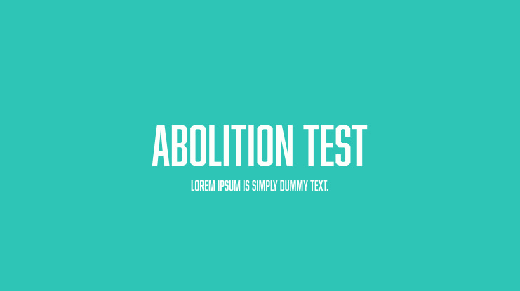 Abolition Test Font Family