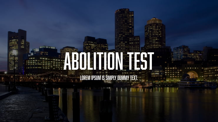 Abolition Test Font Family