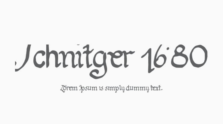 Schnitger 1680 Font