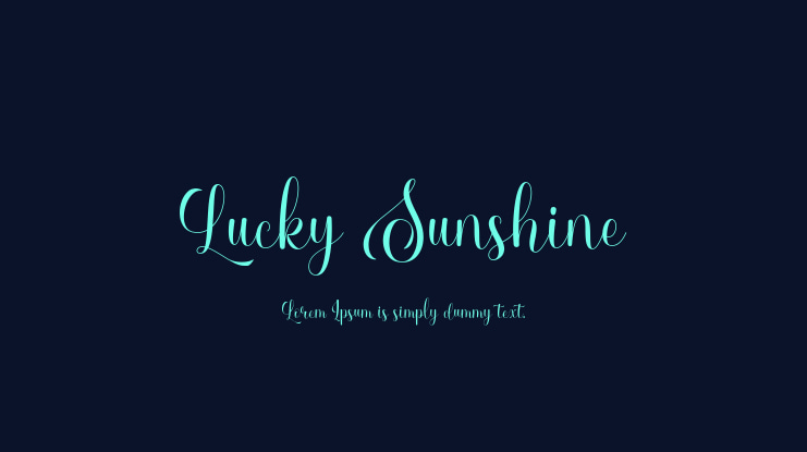 Lucky Sunshine Font