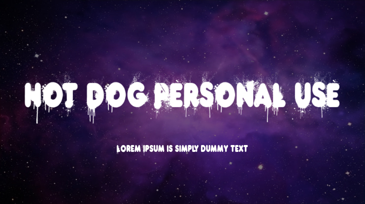 HOT DOG PERSONAL USE Font