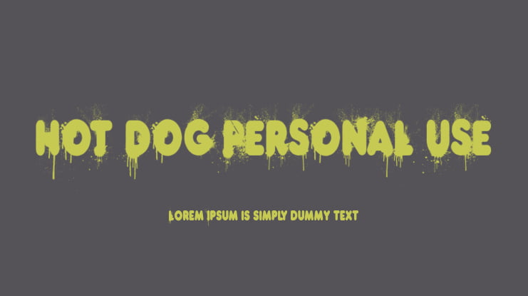 HOT DOG PERSONAL USE Font