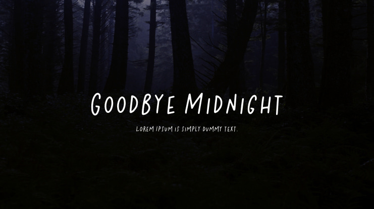 Goodbye Midnight Font