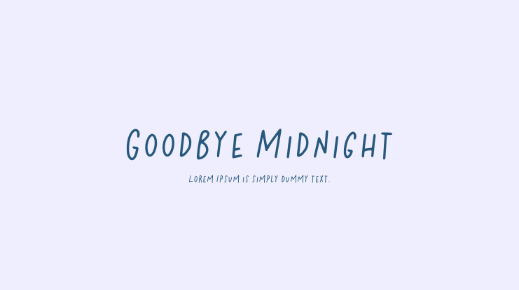 Goodbye Midnight Font