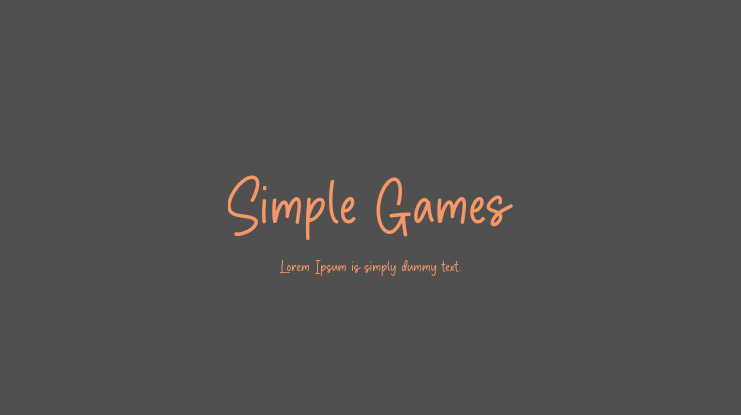 Simple Games Font
