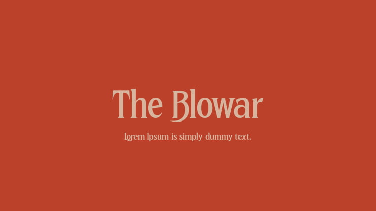 The Blowar Font